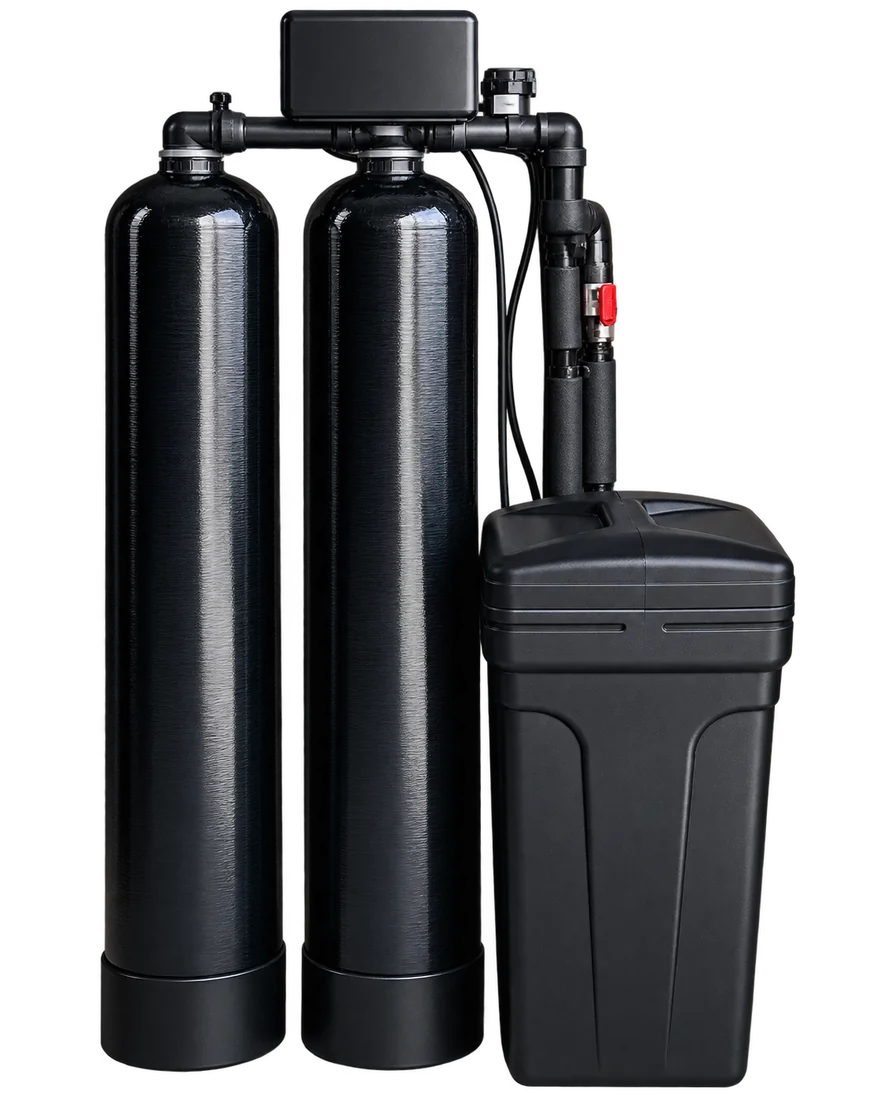Dual tank whole home water treatment system